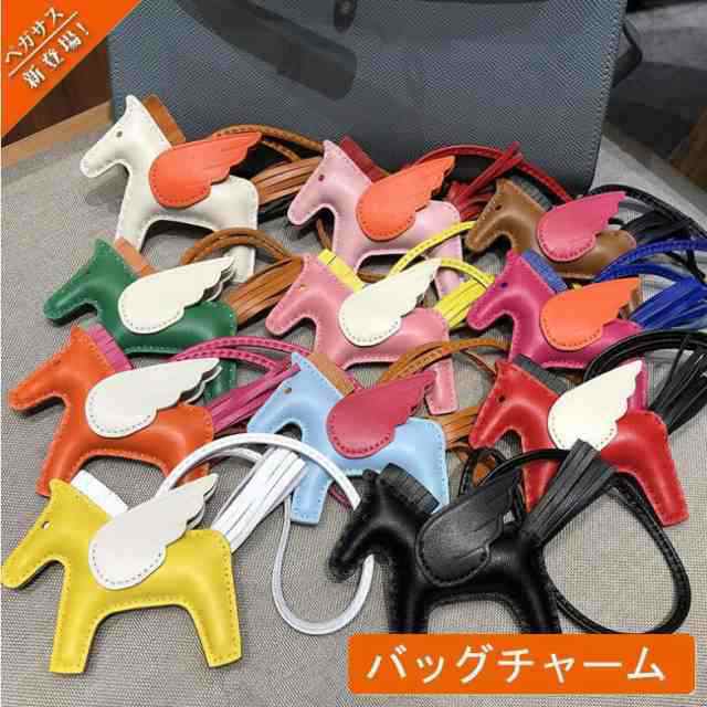 素材：ラム本革(シースキ)上質シースキの本革ロデオチャームにペガサスが新登場！柔らかいシースキだからこそ・ふっくら可愛いコロとしたフォルムに~バックチャームとしてバックのアクセにしても◎可愛いお馬さん